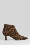 The Seller High Heels Ankle Boots In Animalier Suede In Animal Print