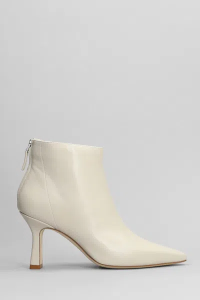 The Seller High Heels Ankle Boots In Beige Leather