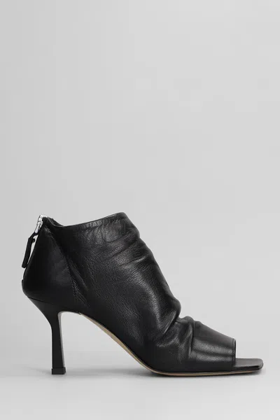 The Seller High Heels Ankle Boots In Black Leather