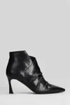 The Seller 80mm Ruched Pointed-toe Ankle Boots In Black