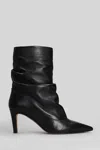 The Seller High Heels Ankle Boots In Black Leather In Black