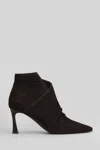 The Seller High Heels Ankle Boots In Brown Suede In Brown