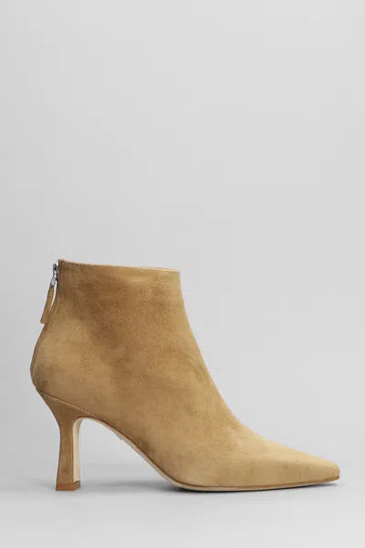 The Seller High Heels Ankle Boots In Leather Colour Suede