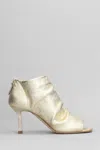 The Seller High Heels Ankle Boots In Platinum Leather In Platinum