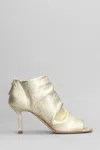 The Seller High Heels Ankle Boots In Platinum Leather In Platinum