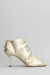 The Seller High Heels Ankle Boots In Platinum Leather In Platinum