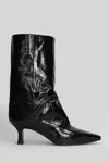 The Seller High Heels Boots In Black Leather In Black