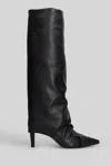 The Seller High Heels Boots In Black Leather In Black