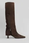 The Seller High Heels Boots In Dark Brown Suede In Brown