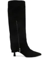 The Seller Knee-high Pointed Boots In Black