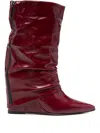 The Seller Leather Boots In Red