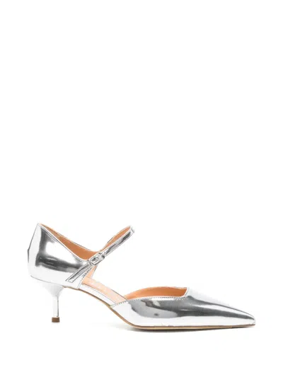 The Seller Leather Pumps In Silver