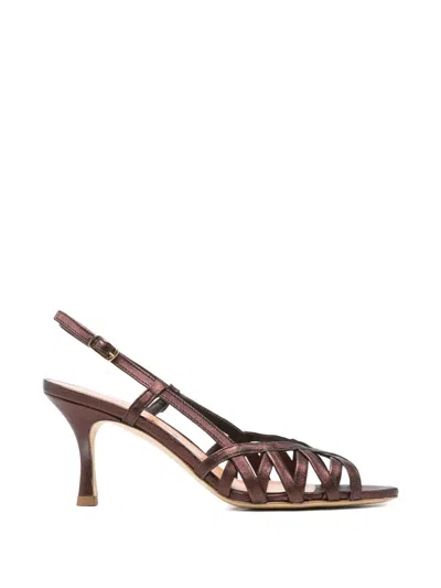 The Seller Metallic Cage-style Pumps In Brown