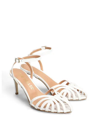 The Seller Patent-finish Caged Sandals In Multi