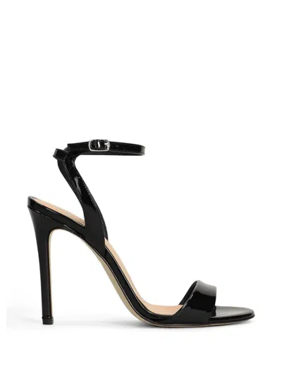 The Seller Patent-leather Ankle-strap Sandals In Black