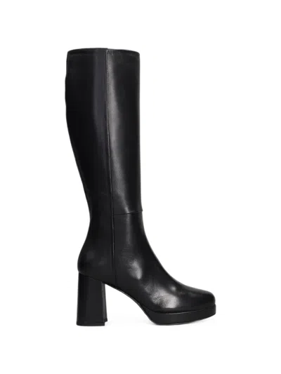 The Seller Platform Knee-high Boots In Animal Print