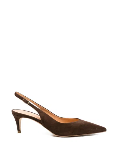 The Seller Point-toe Slingback Pumps In Brown