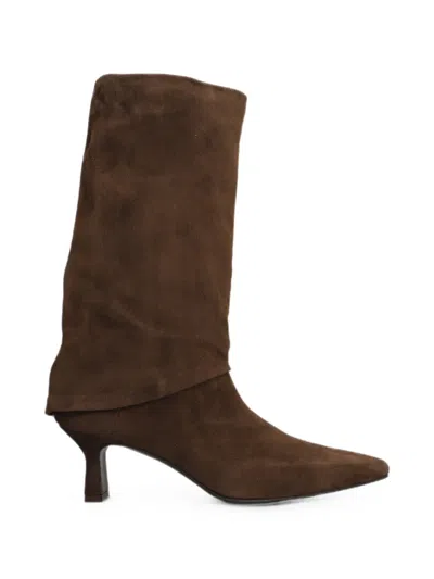 The Seller Pointed-toe Suede Boots In Brown