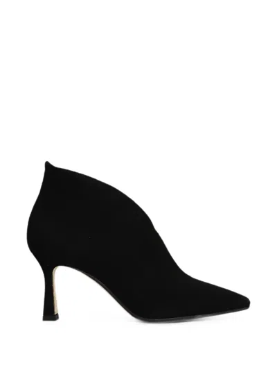 The Seller Pointed-toe V-cut Ankle Boots In Black
