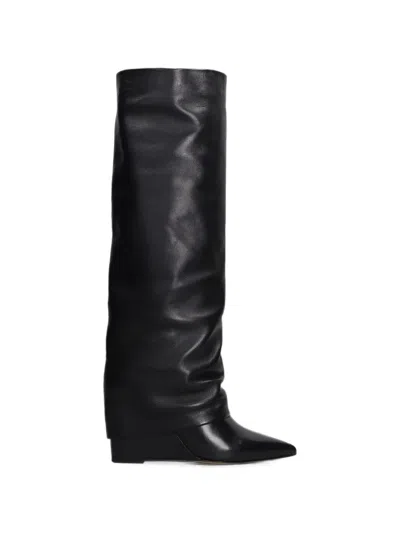 The Seller Pointed-toe Wedge Boots In Black