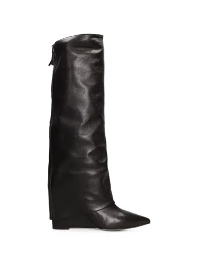 The Seller Pointed-toe Wedge Boots In Black