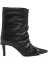 The Seller Ruched Ankle Boots In Black