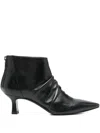 The Seller Ruched Ankle Boots In Black