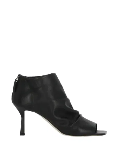 The Seller Ruched Open-toe Pumps In Black