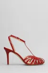 The Seller Sandals In Red Patent Leather