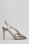 The Seller Sandals In Gunmetal Leather
