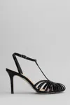 The Seller Sandals In Black Patent Leather In Black