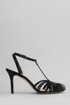 The Seller Sandals In Black Patent Leather In Black