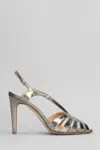 The Seller Sandals In Gunmetal Leather In Metallic