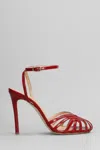 The Seller Sandals In Red Patent Leather In Red