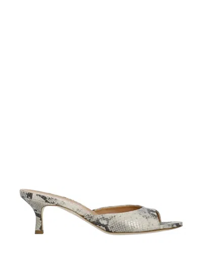 The Seller Snake-print Almond-toe Sandals In Multi