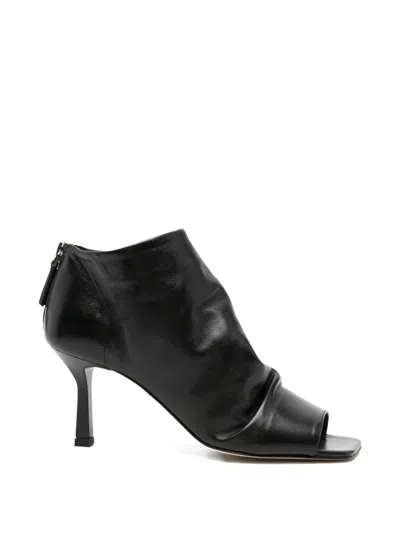 The Seller Square Open-toe Boots In Black