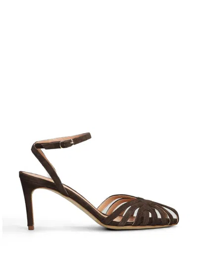 The Seller Strappy Cage-detail Sandals In Animal Print