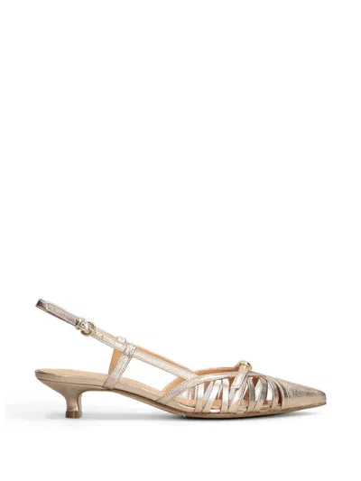 The Seller Strappy Pointed-toe Pumps In Gold