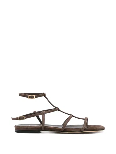 The Seller T-bar Suede Sandals In Brown