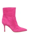 The Seller Woman Ankle Boots Fuchsia Size 8 Leather In Pink