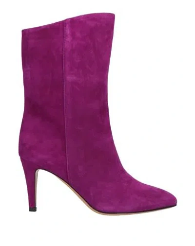 The Seller Woman Ankle Boots Mauve Size 6 Leather In Purple