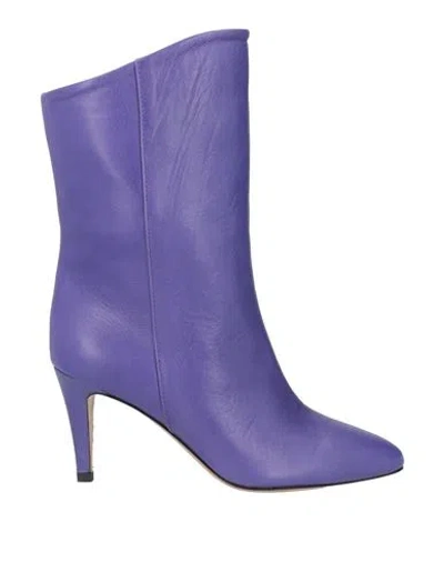 The Seller Woman Ankle Boots Purple Size 7 Soft Leather