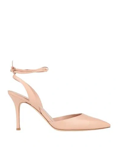 The Seller Woman Pumps Blush Size 6 Leather In Pink
