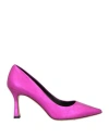 The Seller Woman Pumps Magenta Size 9 Leather In Pink