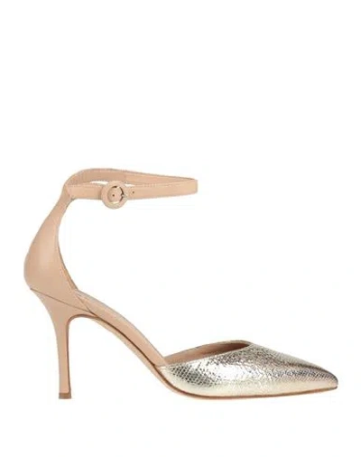 The Seller Woman Pumps Platinum Size 8.5 Soft Leather In Grey