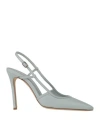 The Seller Woman Pumps Sky Blue Size 8 Leather In Blue