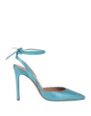 THE SELLER THE SELLER WOMAN PUMPS SKY BLUE SIZE 8 SOFT LEATHER