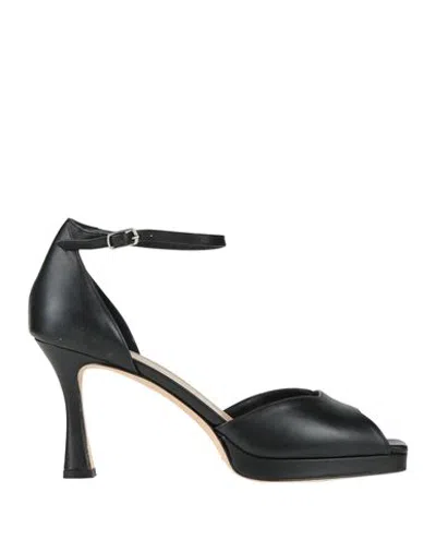The Seller Woman Sandals Black Size 10 Leather