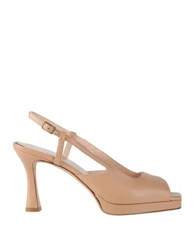 The Seller Woman Sandals Blush Size 8 Leather In Pink