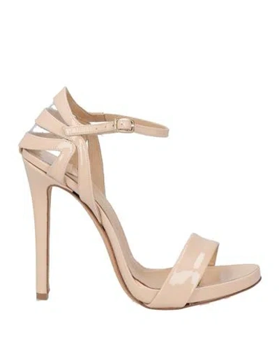 The Seller Woman Sandals Blush Size 8 Leather, Synthetic Fibers In Pink